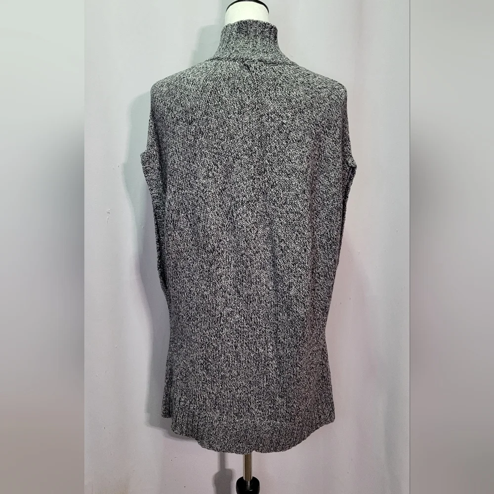 Worthington Women's Gray Turtle Neck Short Sleeve Knit Cardigan Sweater Size 1X - Picture 11 of 12